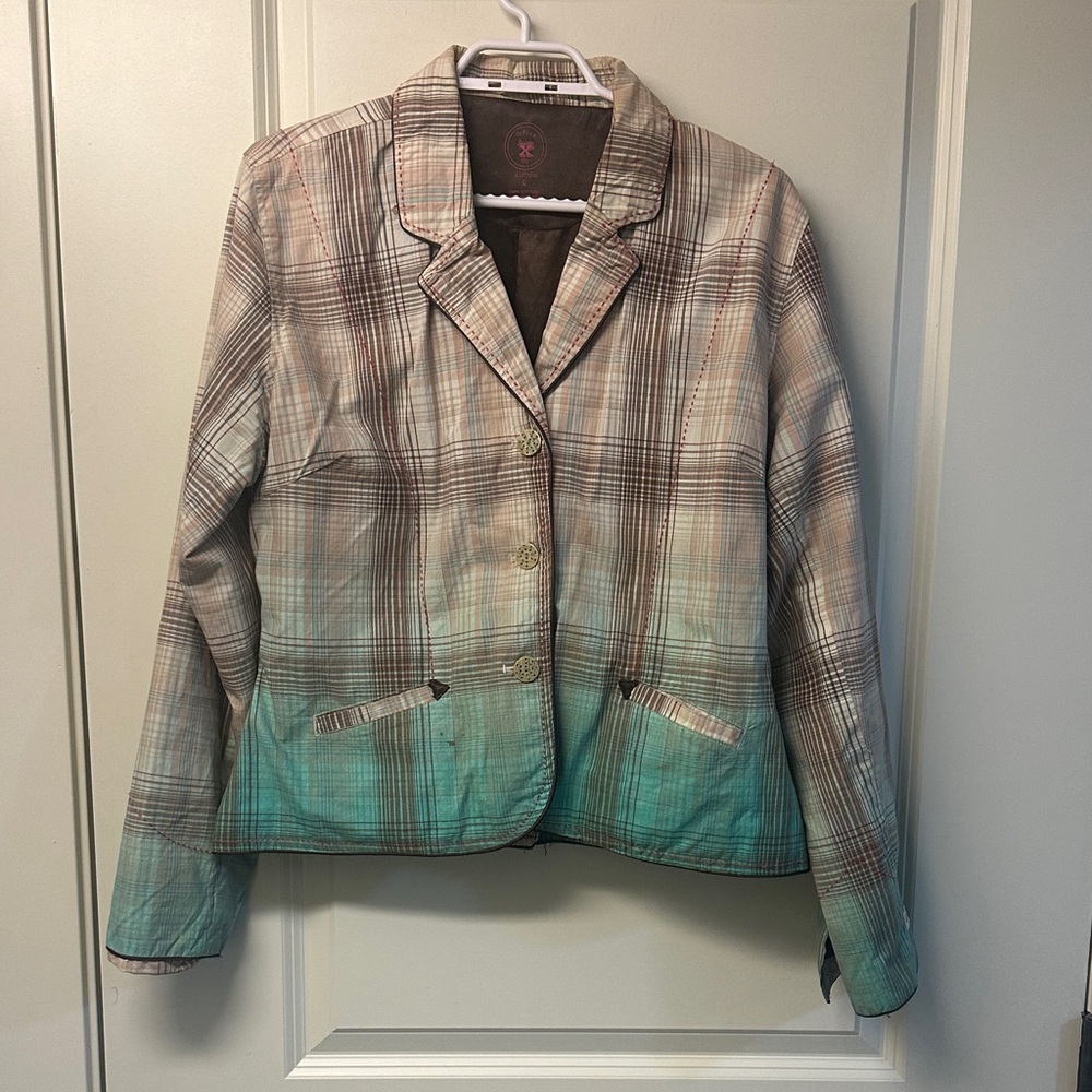 Wrangler 20X plaid blazer jacket